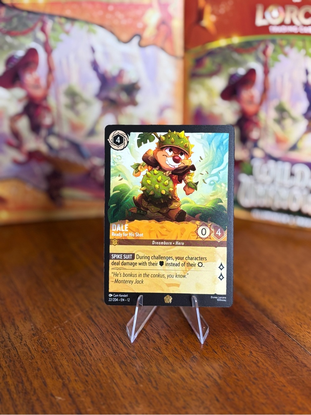 Lorcana Wilds Unknown Dale 22/204 Legendary Card Ready for his Shot